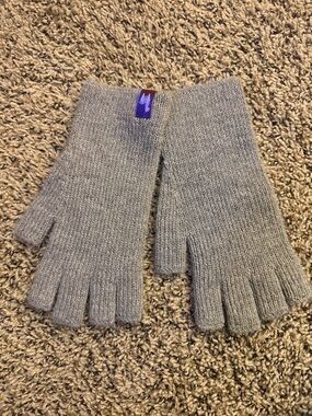 Classic Alpaca Gray Fingerless Knit Gloves 100% Alpaca